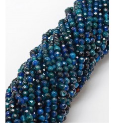 Chapelet pierre - agate teintée 4mm