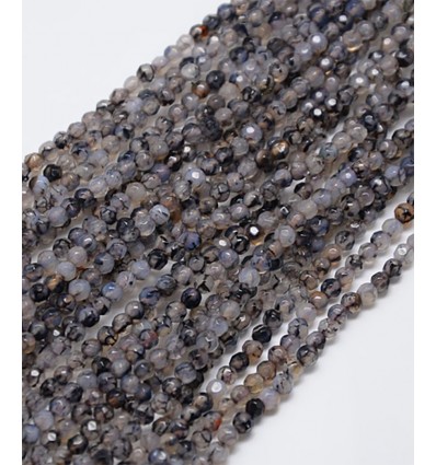 Chapelet pierre - agate teintée 4mm