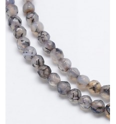 Chapelet pierre - agate teintée 4mm