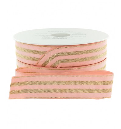Elastique rayures lurex or 30 mm