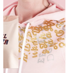 Alphabet à repasser glitter or.