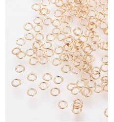 2,5mm - Anneaux acier 304 doré à l'or fin 18k (20pcs)