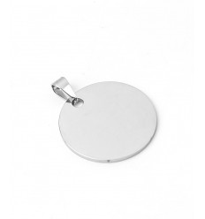 Pendentif pastille inoxydable