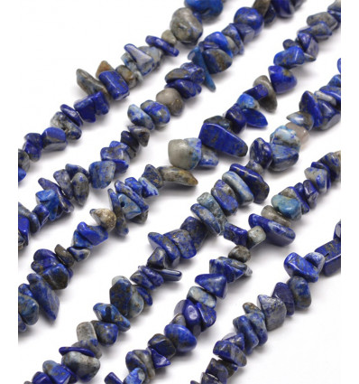 Chapelet pierre chips - lapis lazuli