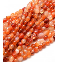 Perles semi-précieuses Agate rouge (10pcs)