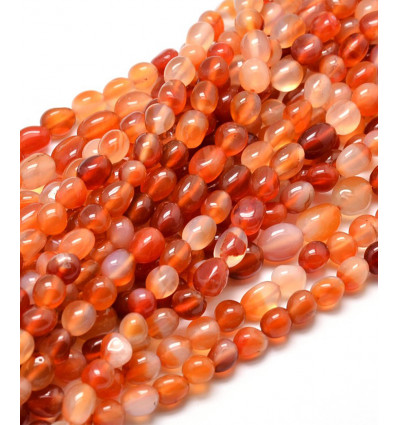 Perles semi-précieuses Agate rouge (10pcs)