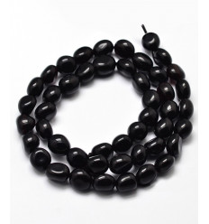 Perles semi-précieuses Agate noir (10pcs)