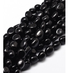 Perles semi-précieuses Agate noir (10pcs)