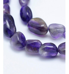 Perles semi-précieuses améthyste (10pcs)