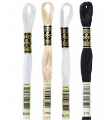 Fils à broder mouliné bleu foncé