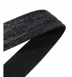 Elastique noir à paillettes 40mm