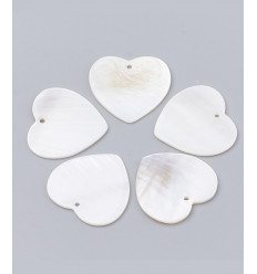 Pendentif nacre gros coeur
