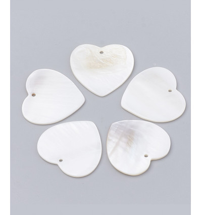 Pendentif nacre gros coeur