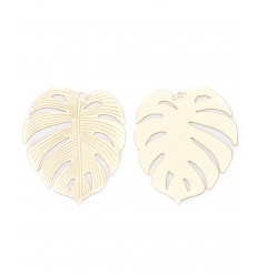 Pendentif grosse feuille de monstera