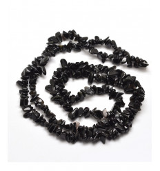 Chapelet pierre chips - obsidienne