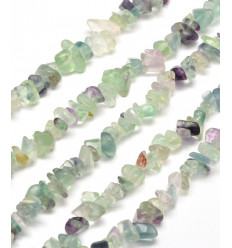 Chapelet pierre chips - fluorite