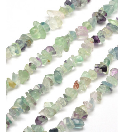 Chapelet pierre chips - fluorite