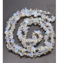 Chapelet pierre chips - opalite