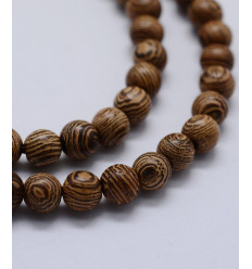 Chapelet de perles en bois 6mm