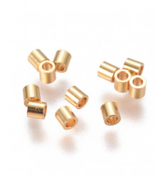 Minis perles tubes inoxydables (20pcs)