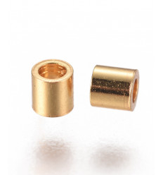 Minis perles tubes inoxydables (20pcs)