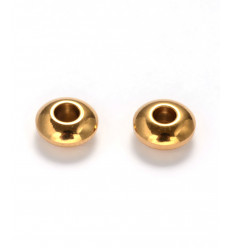 Perles ronde et plate inoxydables (10pcs)