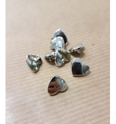 Bouton coeur en métal