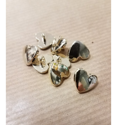 Bouton coeur en métal