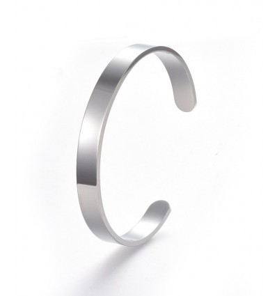 Bracelet manchette acier inoxydable