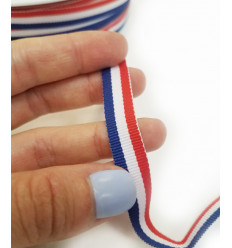 Ruban bleu/blanc/rouge 10mm