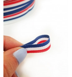 Ruban bleu/blanc/rouge 10mm