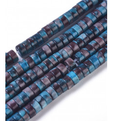 Chapelet Heishi en pierre de jade teintée 5mm