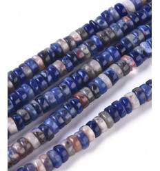 Chapelet Heishi en pierre sodalite 5mm