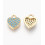 Pendentif coeur + zircon bleu