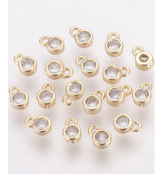 Pendentif petit zircon rond