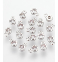 Pendentif petit zircon rond