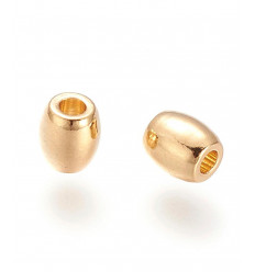 Perle grain de riz plaquée or