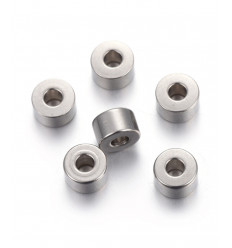 Séparateurs Heishi inoxydable argenté (10pcs)