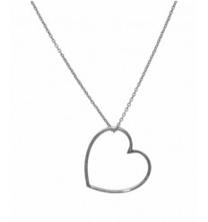 Pendentif coeur évidé inoxydable 14mm