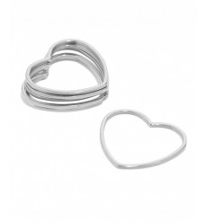 Pendentif coeur évidé inoxydable 23,5mm