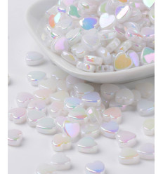 Perle coeur irisé