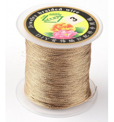 Bobine fil Lurex 0,8mm pour enfilage de perles