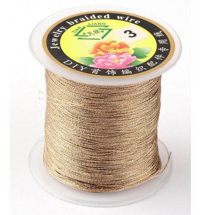 Bobine fil Lurex 0,8mm pour enfilage de perles