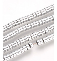 Chapelet heishi 4x2mm hématite synthétique