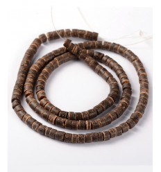 Chapelet de perles Heishi en noix de coco 5x4mm