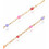 Chaine inoxydable petites billes multicolores
