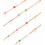 Chaine inoxydable petites billes multicolores