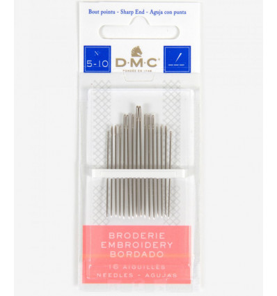 Aiguilles à broder - taille 5 à 10