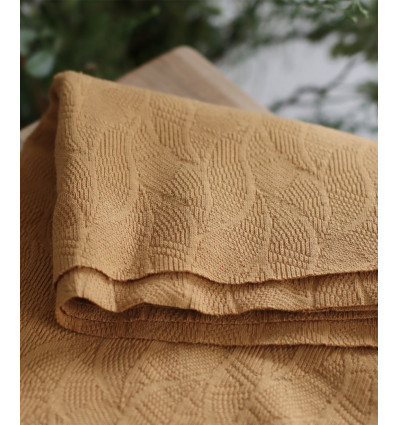 Tissu jacquard bio "Leaf" - Mind The Maker