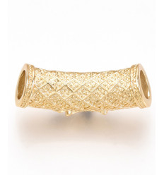 Pendentif tube avec zircon noir